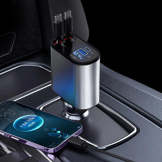 4-in-1 Retractable Car Charger
