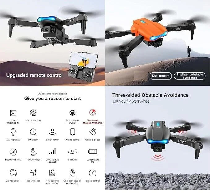 E99 Drone Camera – Foldable HD Camera Drone with Smart Controls