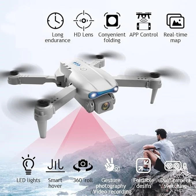 E99 Drone Camera – Foldable HD Camera Drone with Smart Controls