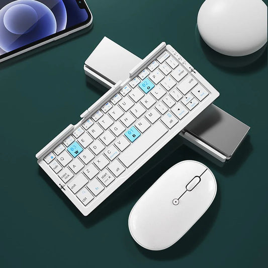 Ultra-Slim Tri-Device Bluetooth Keyboard with Foldable Stand