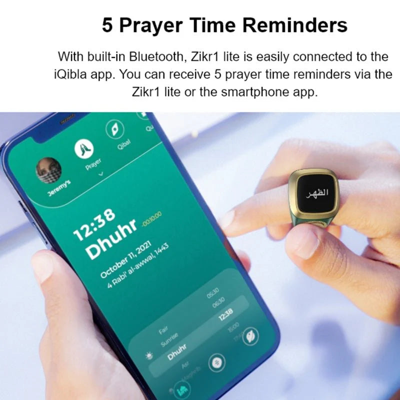 Zikr Ring – Smart Tasbeeh Ring with OLED Display